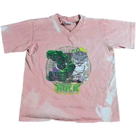 The Incredible Hulk 1990s Vintage Bleach Wash T-shirt - Picture 1 of 3